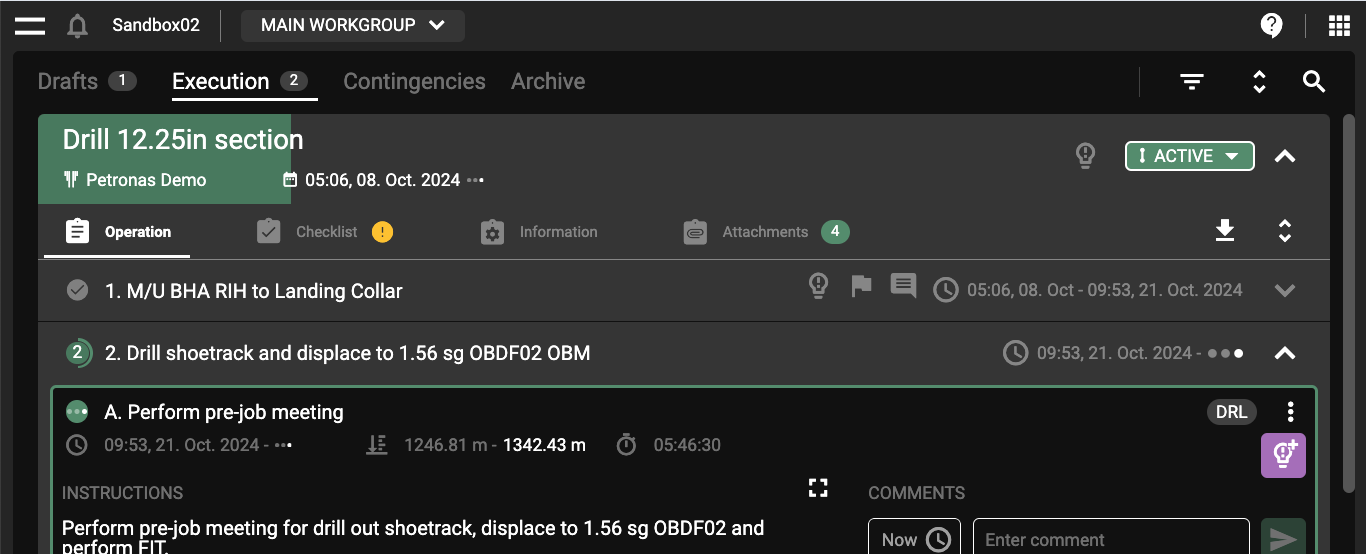 Plan overview - Execution